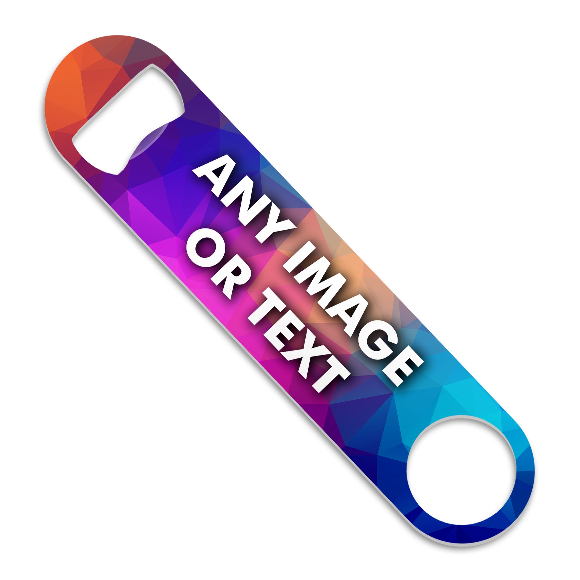 Personalised Any Image / Text Stainless Steel Bar Blade Bottle Opener