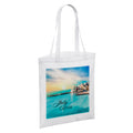 Personalised Any Image / Text White Reusable Shopper Tote Bag