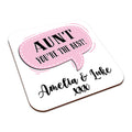 Personalised (Female Relation) You're The Best Square Smooth High-Gloss Finished Coaster