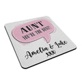 Personalised (Female Relation) You're The Best Square Fabric / Rubber Coaster