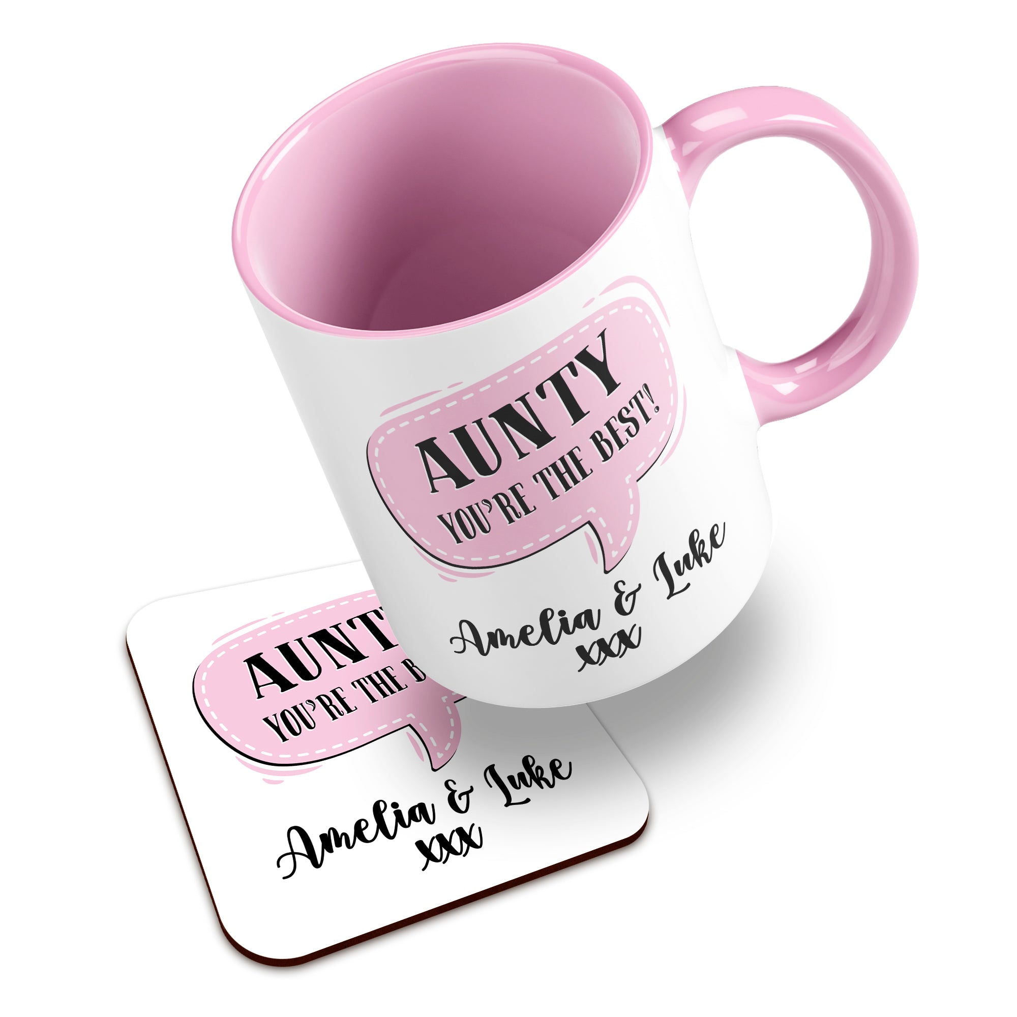 Personalised (Female Relation) You're The Best Ceramic Mug With High-Gloss Coaster