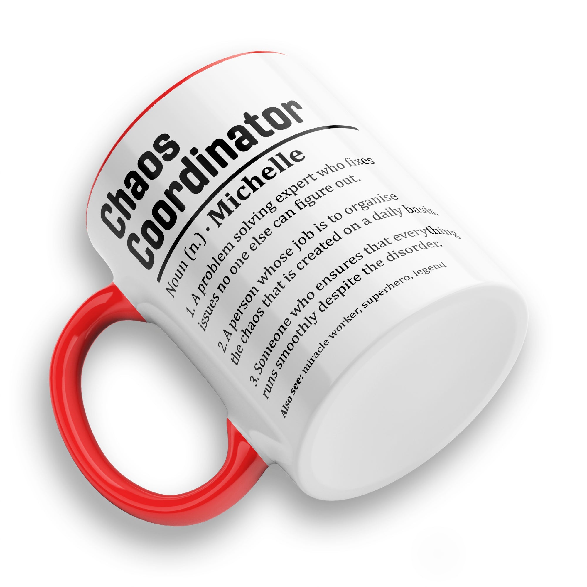 Personalised (Name) Chaos Coordinator Sarcastic Definition Ceramic Coffee / Tea Mug