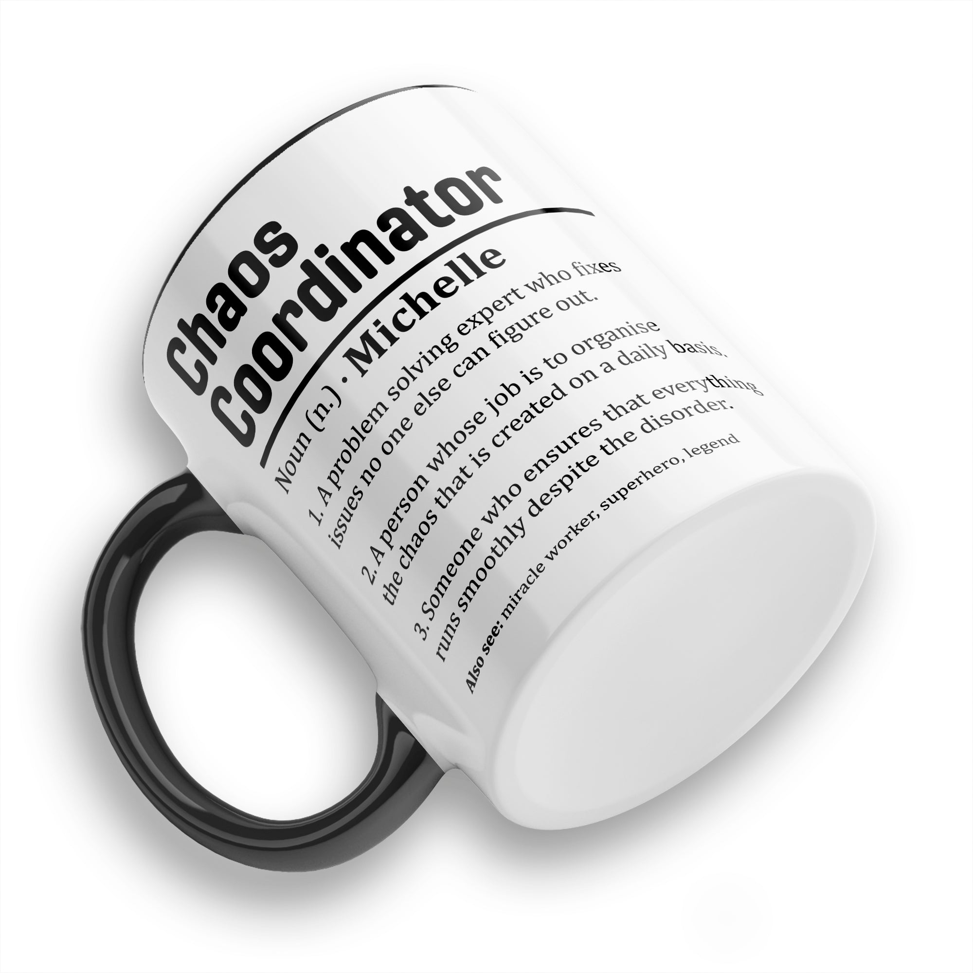 Personalised (Name) Chaos Coordinator Sarcastic Definition Ceramic Coffee / Tea Mug