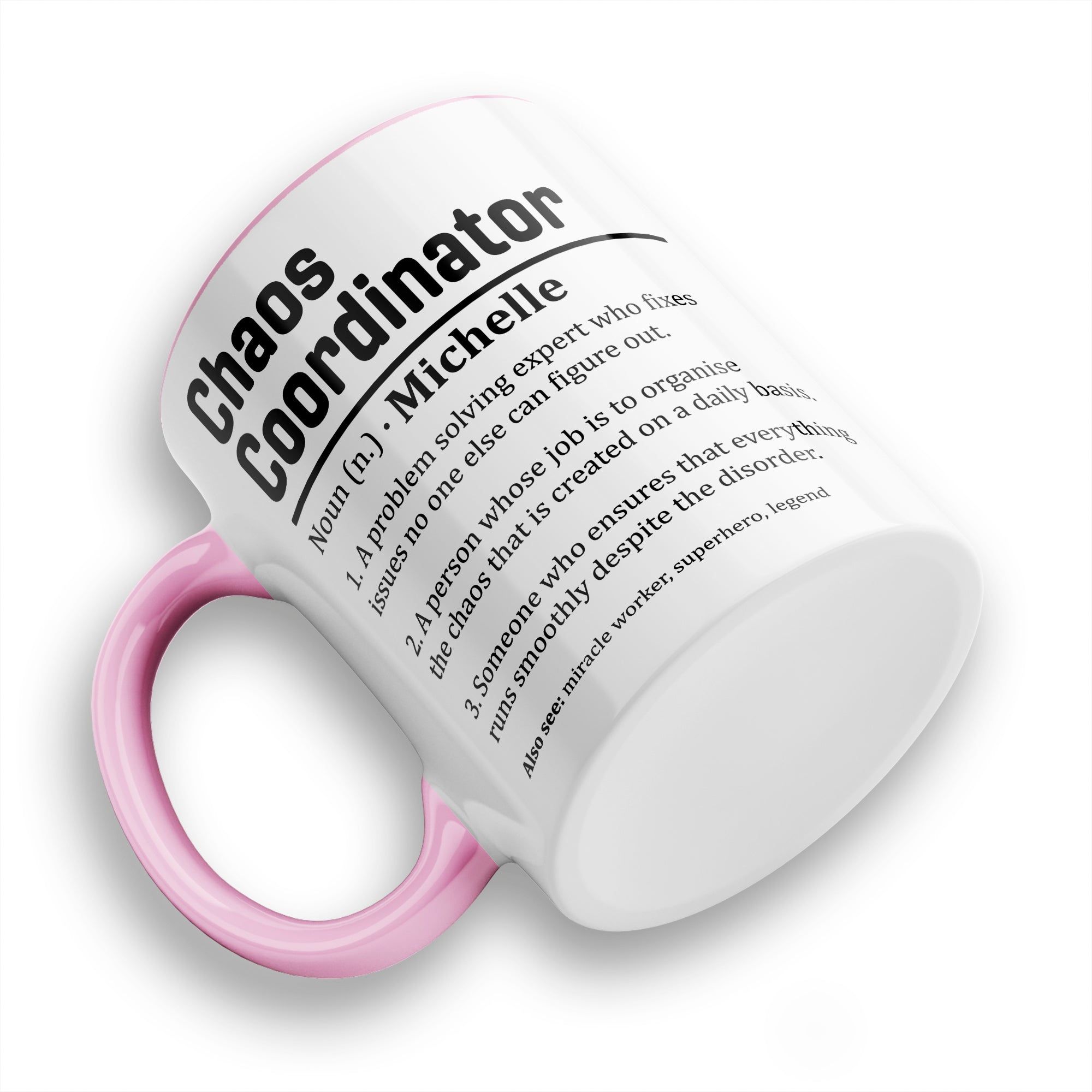 Personalised (Name) Chaos Coordinator Sarcastic Definition Ceramic Coffee / Tea Mug