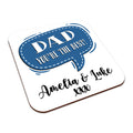 Personalised (Male Relation) You're The Best Square Smooth High-Gloss Finished Coaster
