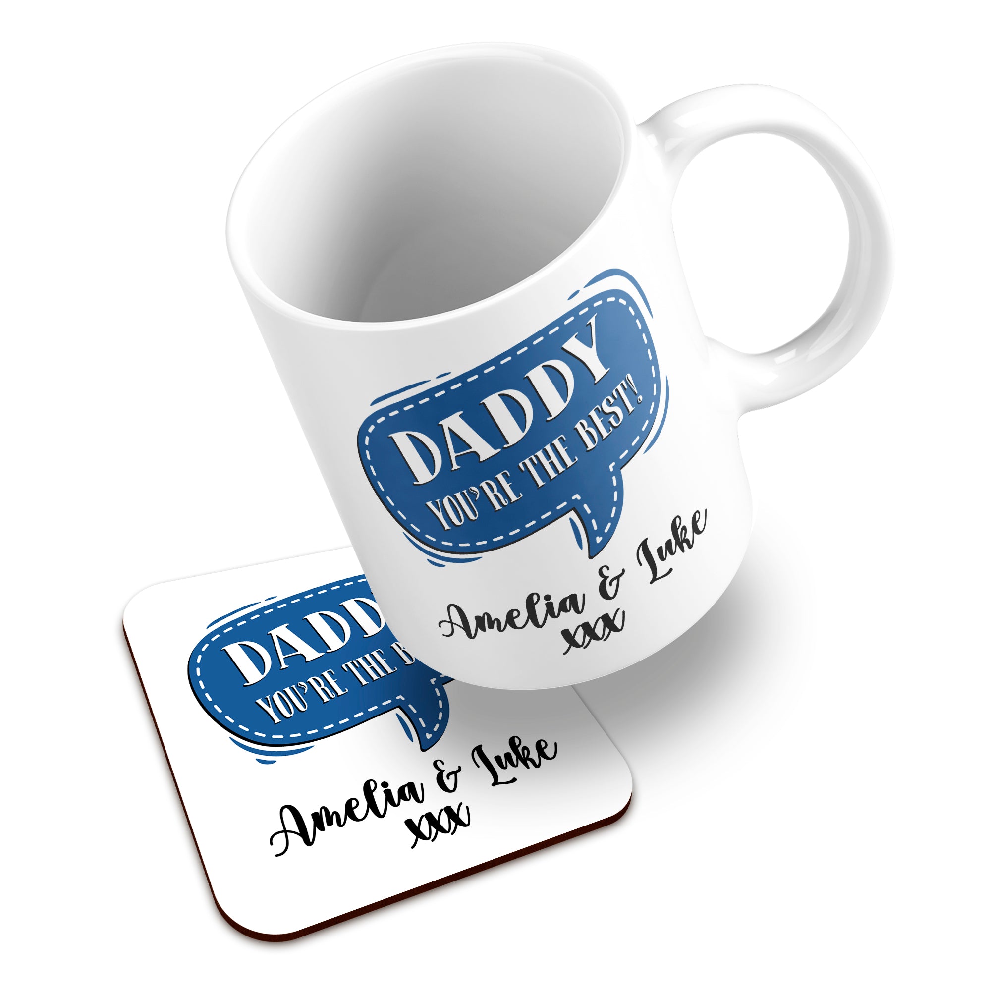 Personalised (Male Relation) You're The Best Ceramic Mug With High-Gloss Coaster