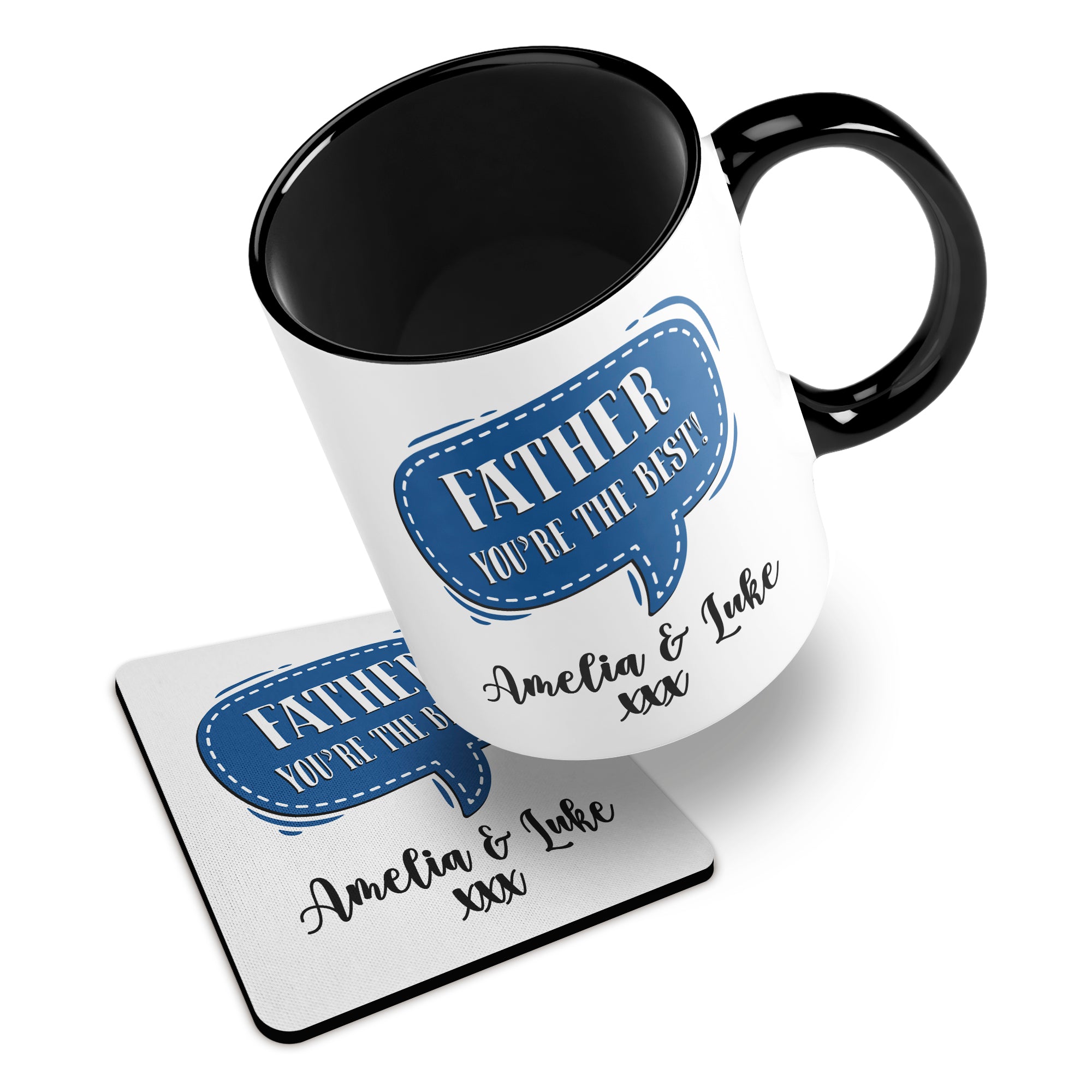 Personalised (Male Relation) You're The Best Ceramic Mug With Rubber Coaster
