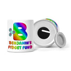 Personalised Any Name Pop It Letter Fidget Fund Ceramic Money Box