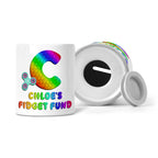 Personalised Any Name Pop It Letter Fidget Fund Ceramic Money Box