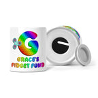 Personalised Any Name Pop It Letter Fidget Fund Ceramic Money Box