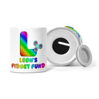 Personalised Any Name Pop It Letter Fidget Fund Ceramic Money Box