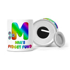 Personalised Any Name Pop It Letter Fidget Fund Ceramic Money Box
