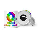 Personalised Any Name Pop It Letter Fidget Fund Ceramic Money Box
