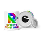 Personalised Any Name Pop It Letter Fidget Fund Ceramic Money Box
