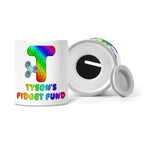 Personalised Any Name Pop It Letter Fidget Fund Ceramic Money Box