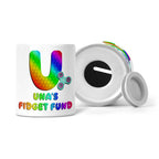 Personalised Any Name Pop It Letter Fidget Fund Ceramic Money Box