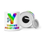 Personalised Any Name Pop It Letter Fidget Fund Ceramic Money Box