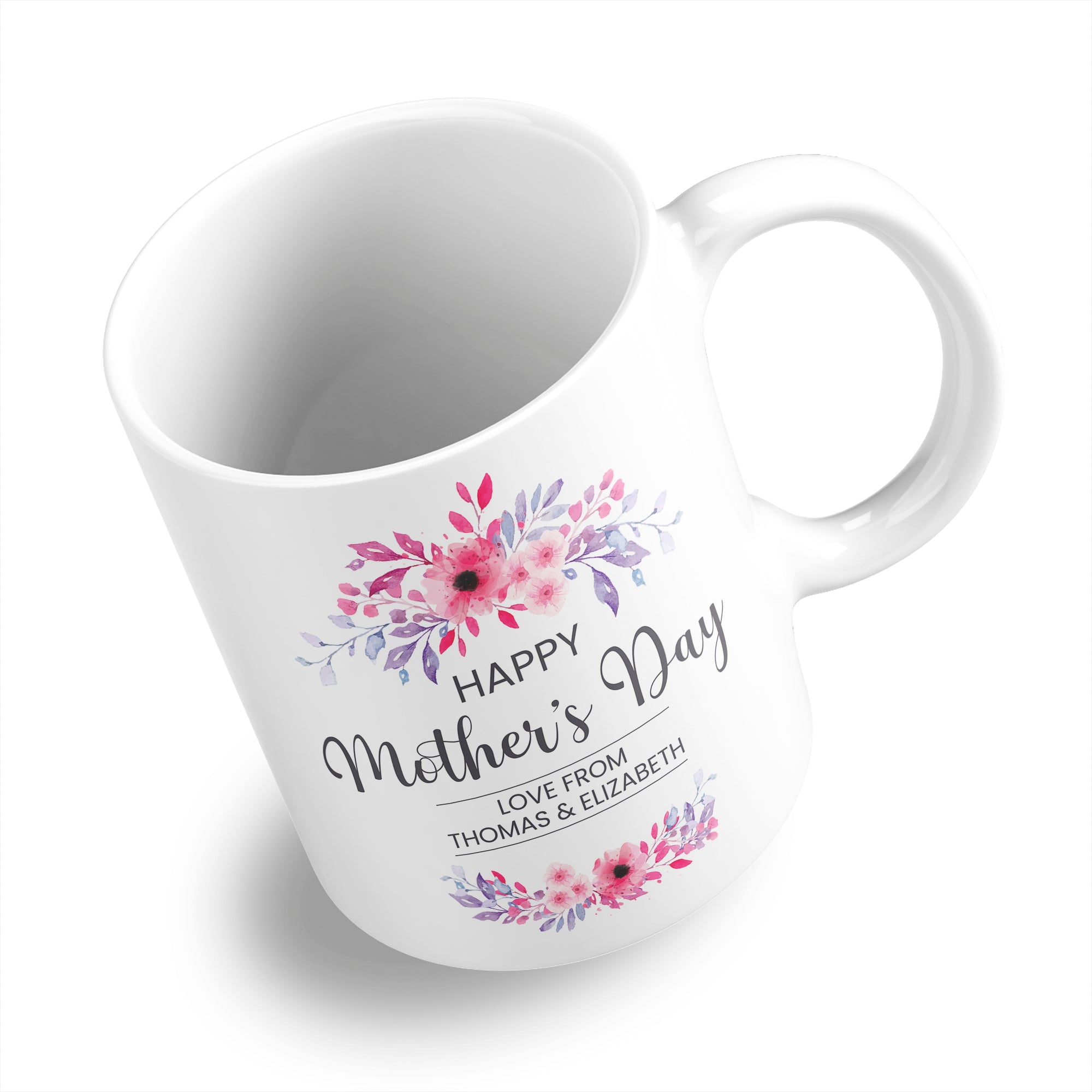 Personalised Floral Happy Mother's Day Ceramic Coffee / Tea Mug