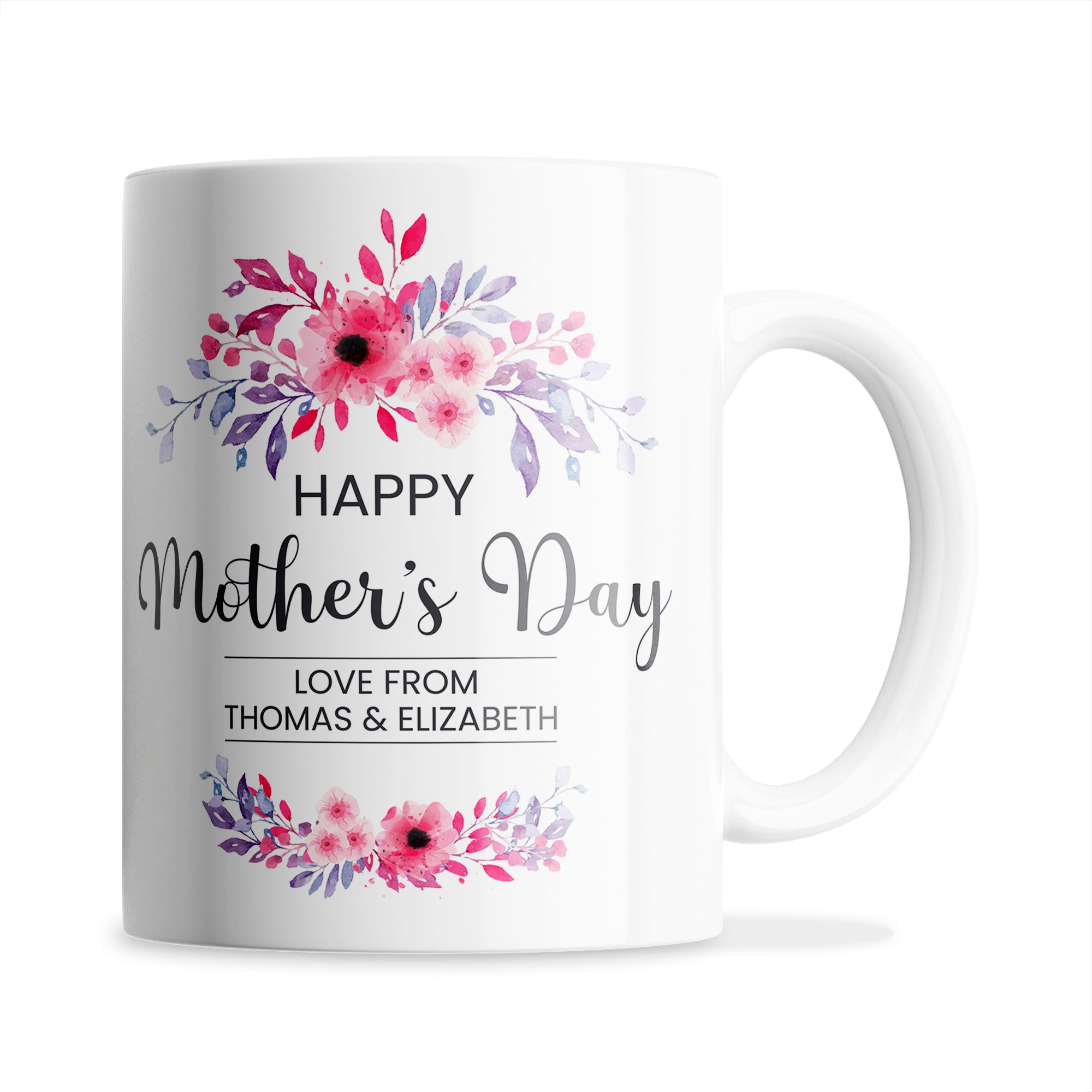 Personalised Floral Happy Mother's Day Ceramic Coffee / Tea Mug