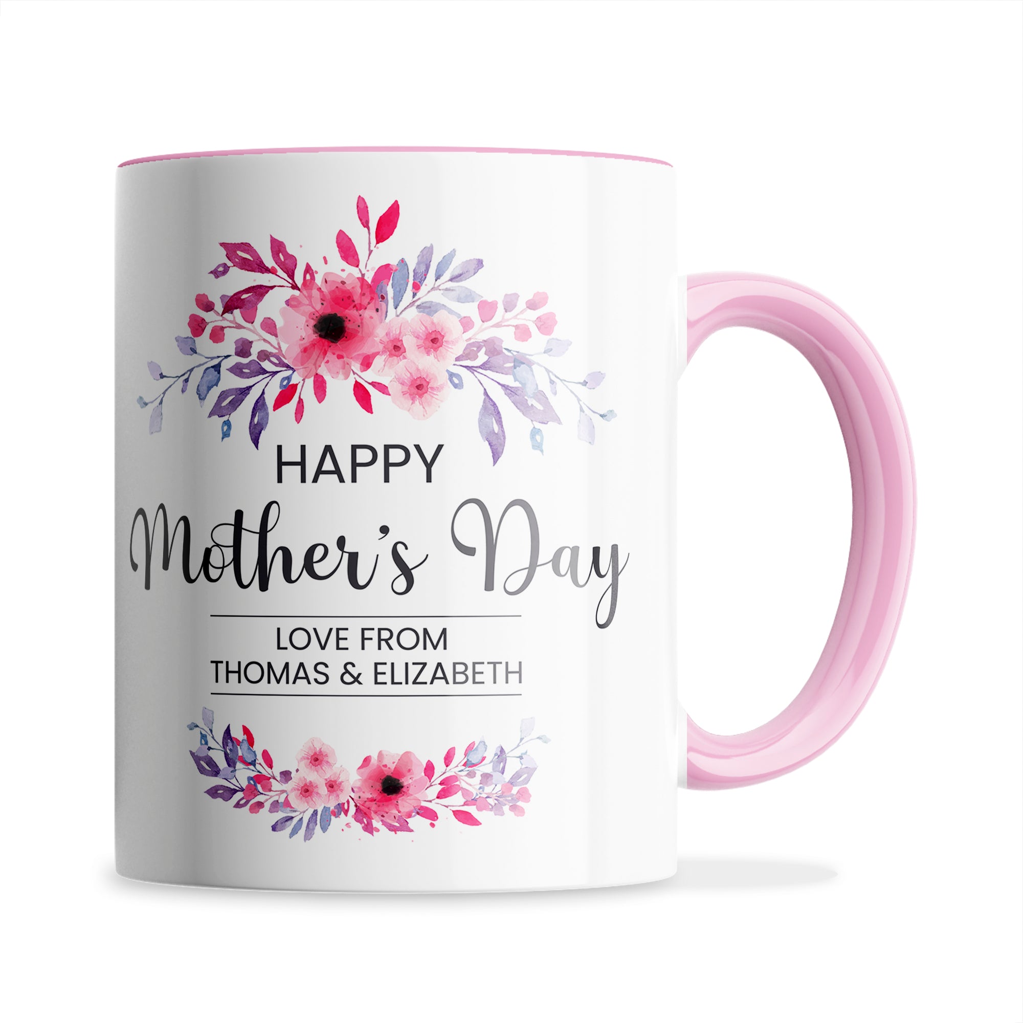 Personalised Floral Happy Mother's Day Ceramic Coffee / Tea Mug
