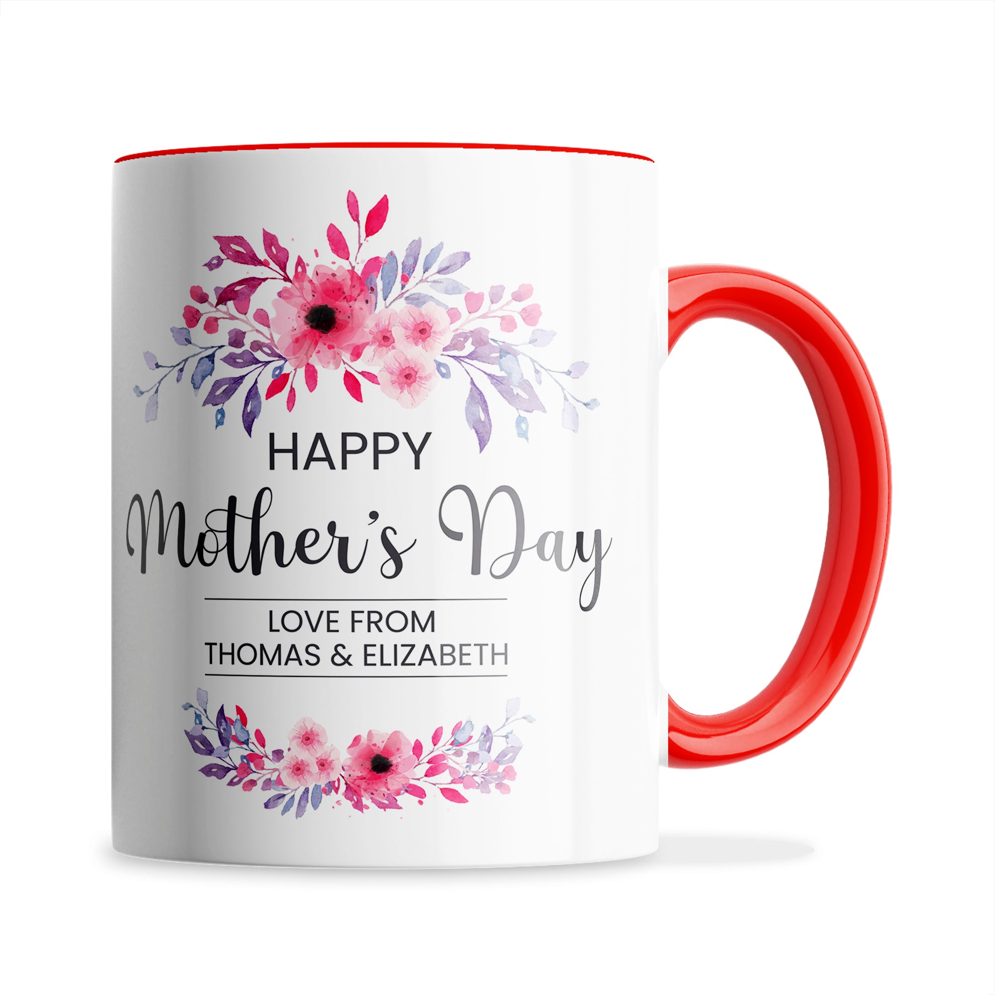 Personalised Floral Happy Mother's Day Ceramic Coffee / Tea Mug