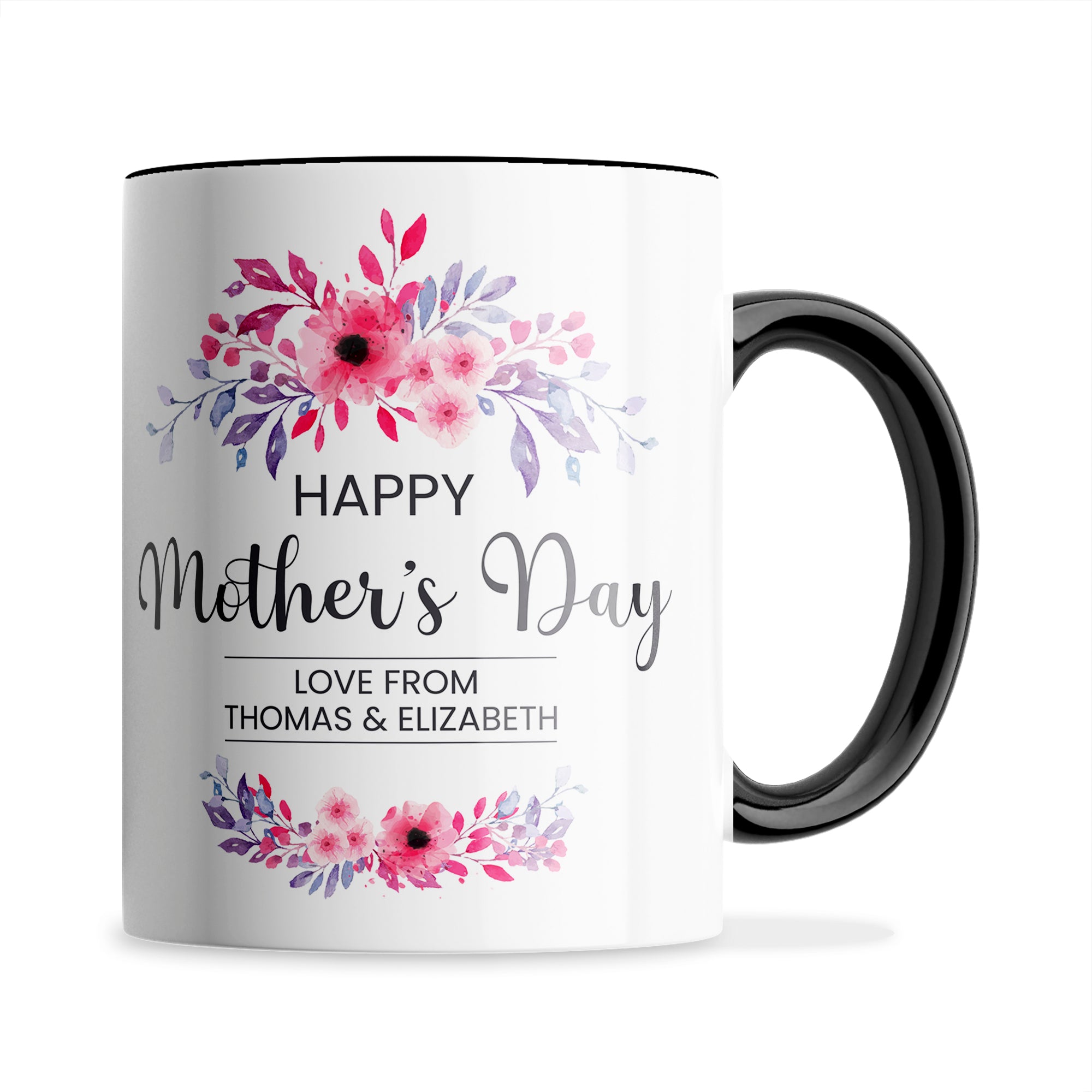 Personalised Floral Happy Mother's Day Ceramic Coffee / Tea Mug
