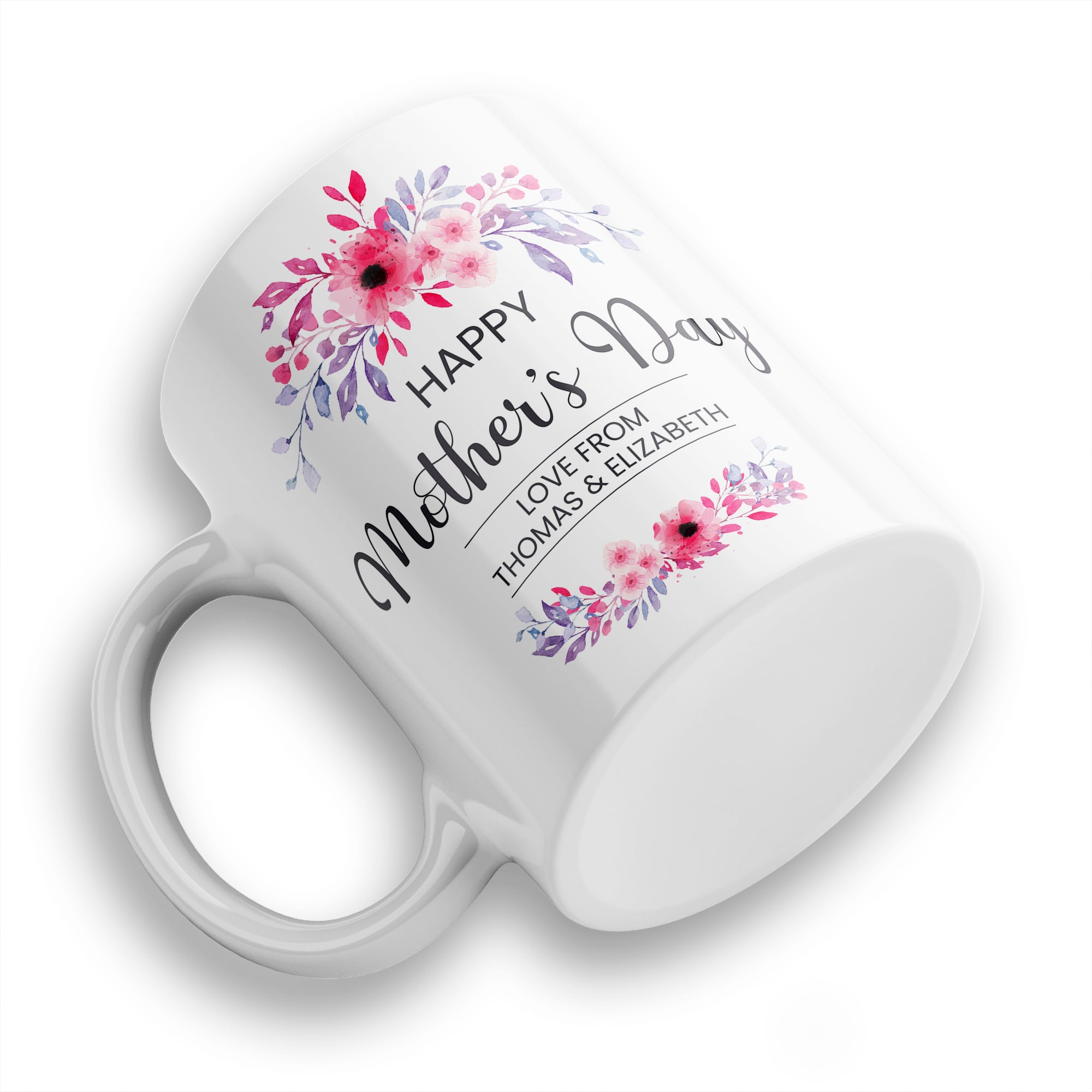 Personalised Floral Happy Mother's Day Ceramic Coffee / Tea Mug