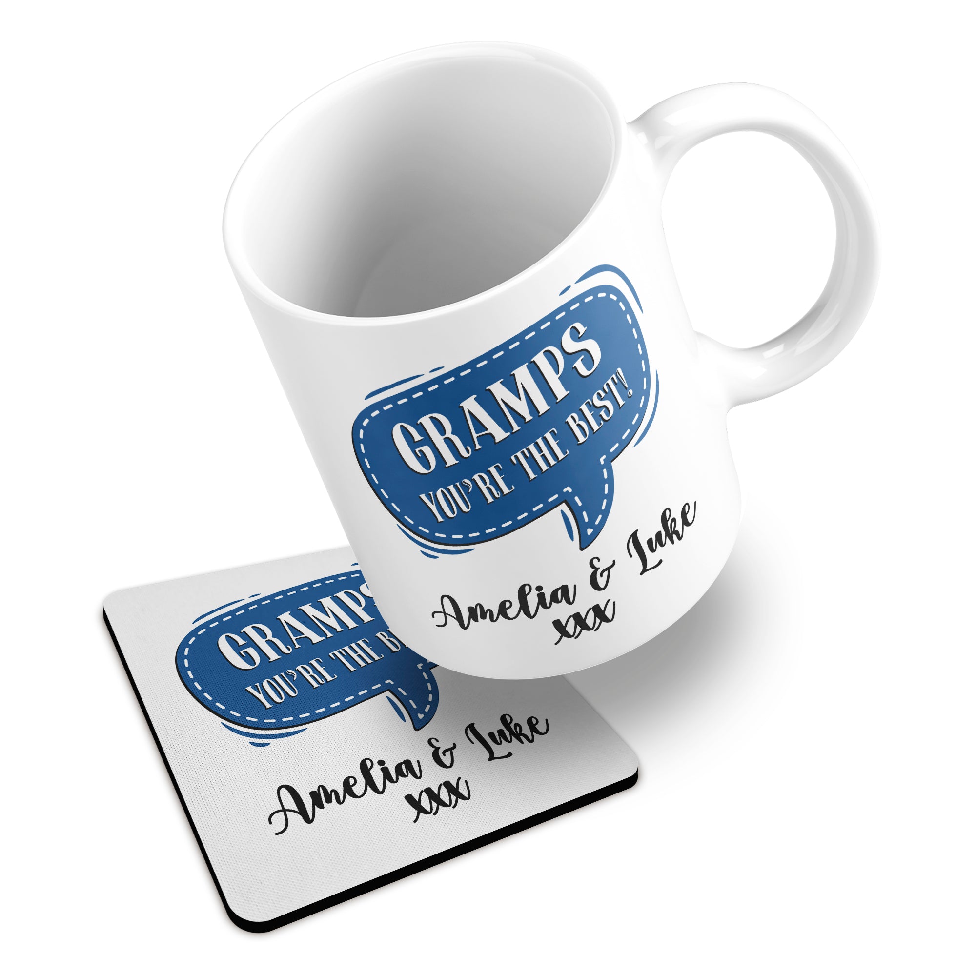 Personalised (Male Relation) You're The Best Ceramic Mug With Rubber Coaster