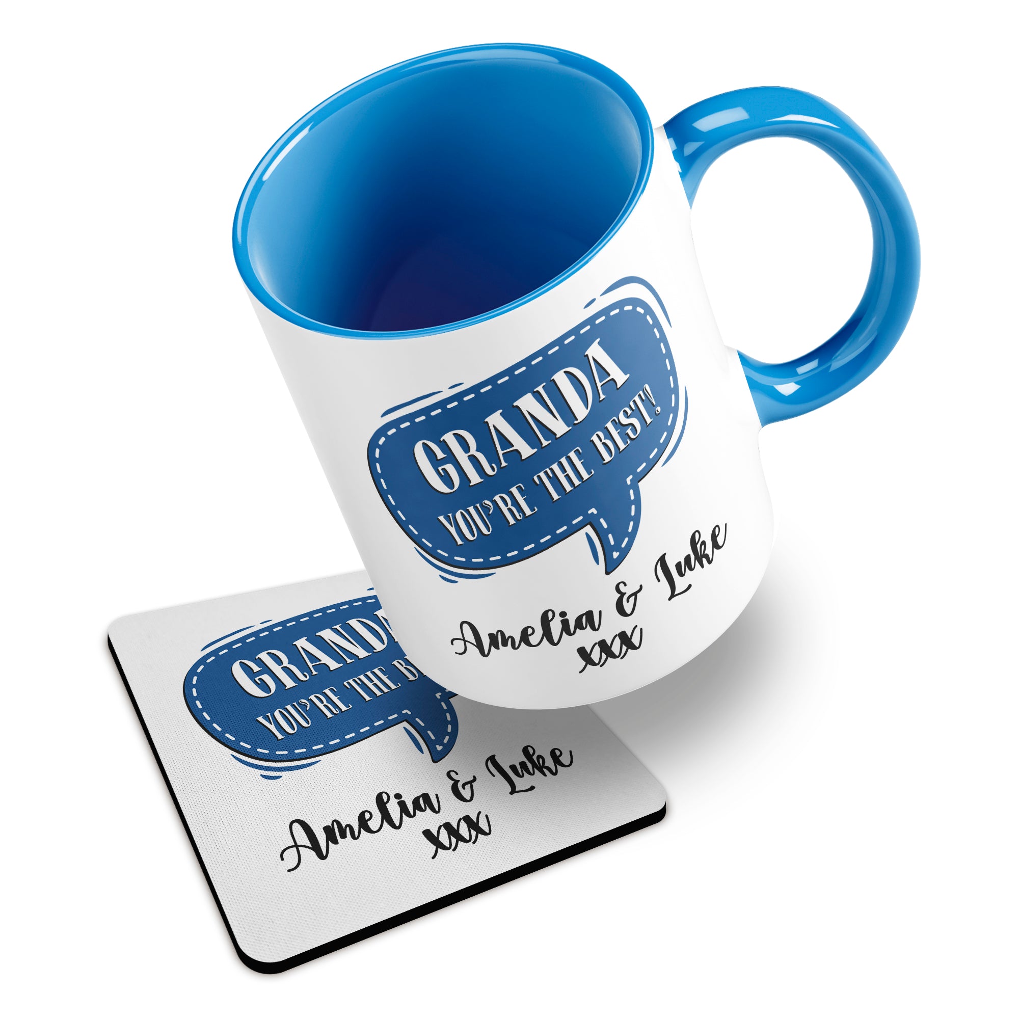 Personalised (Male Relation) You're The Best Ceramic Mug With Rubber Coaster