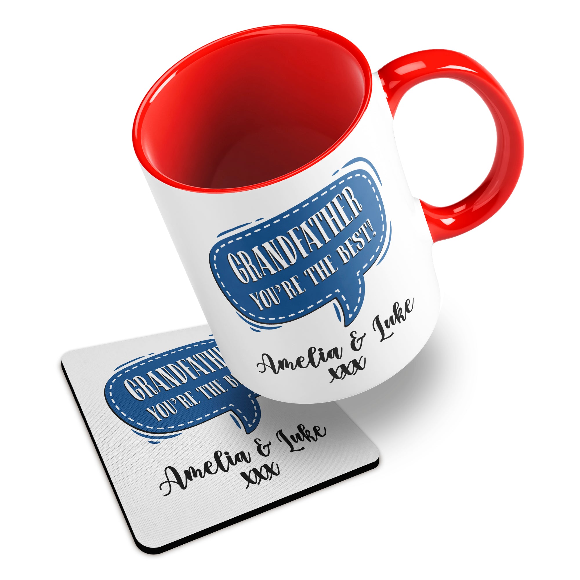 Personalised (Male Relation) You're The Best Ceramic Mug With Rubber Coaster