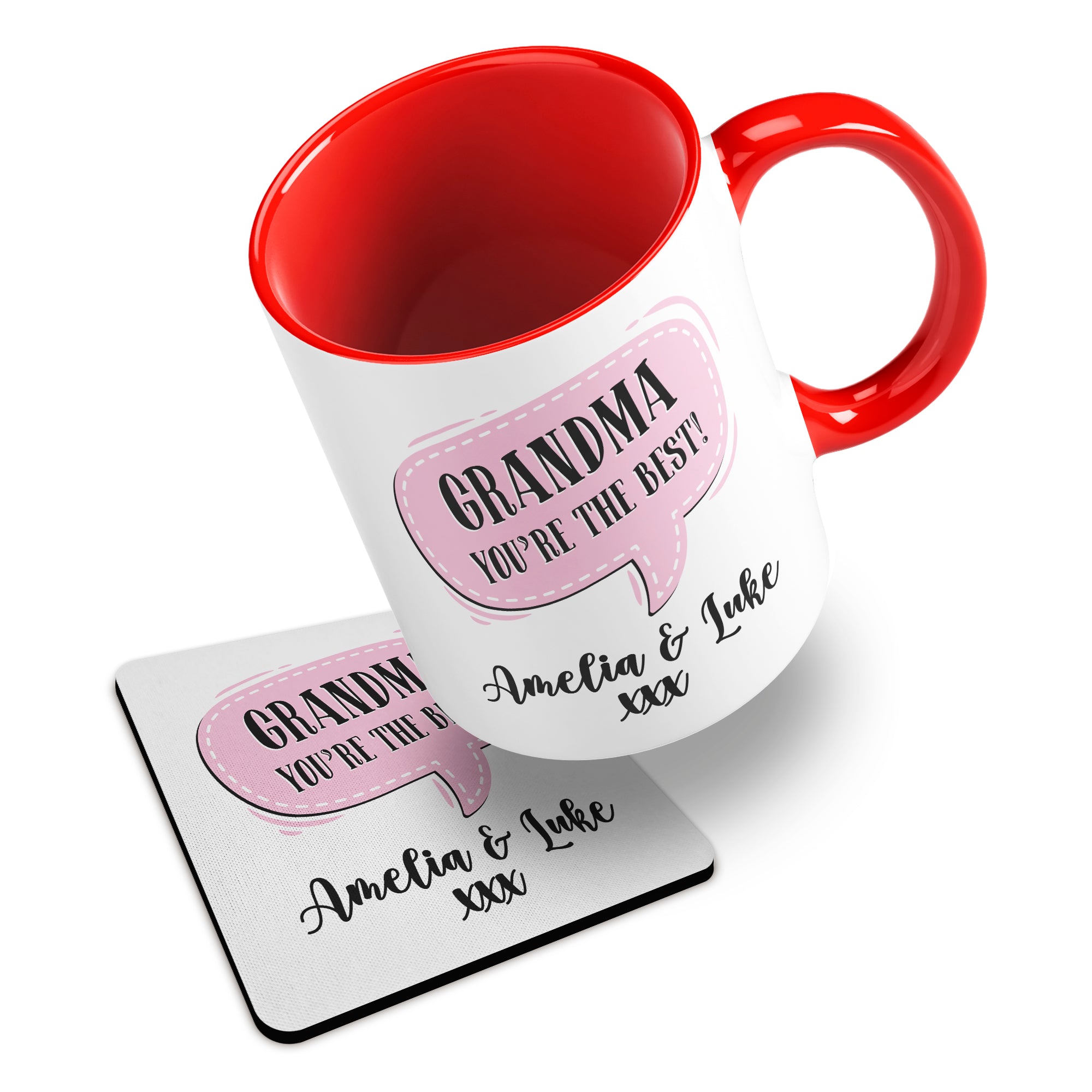 Personalised (Female Relation) You're The Best Ceramic Mug With Rubber Coaster