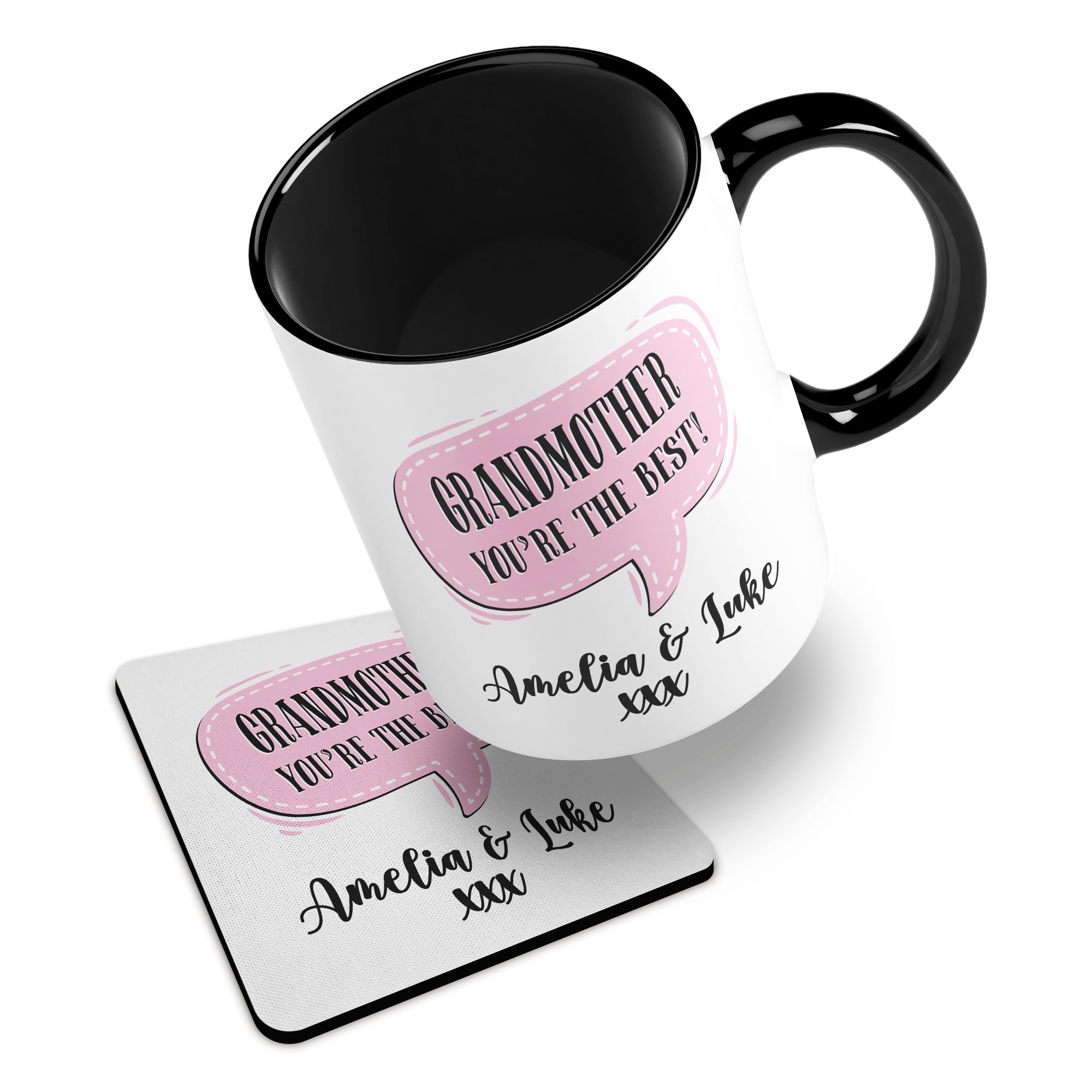 Personalised (Female Relation) You're The Best Ceramic Mug With Rubber Coaster