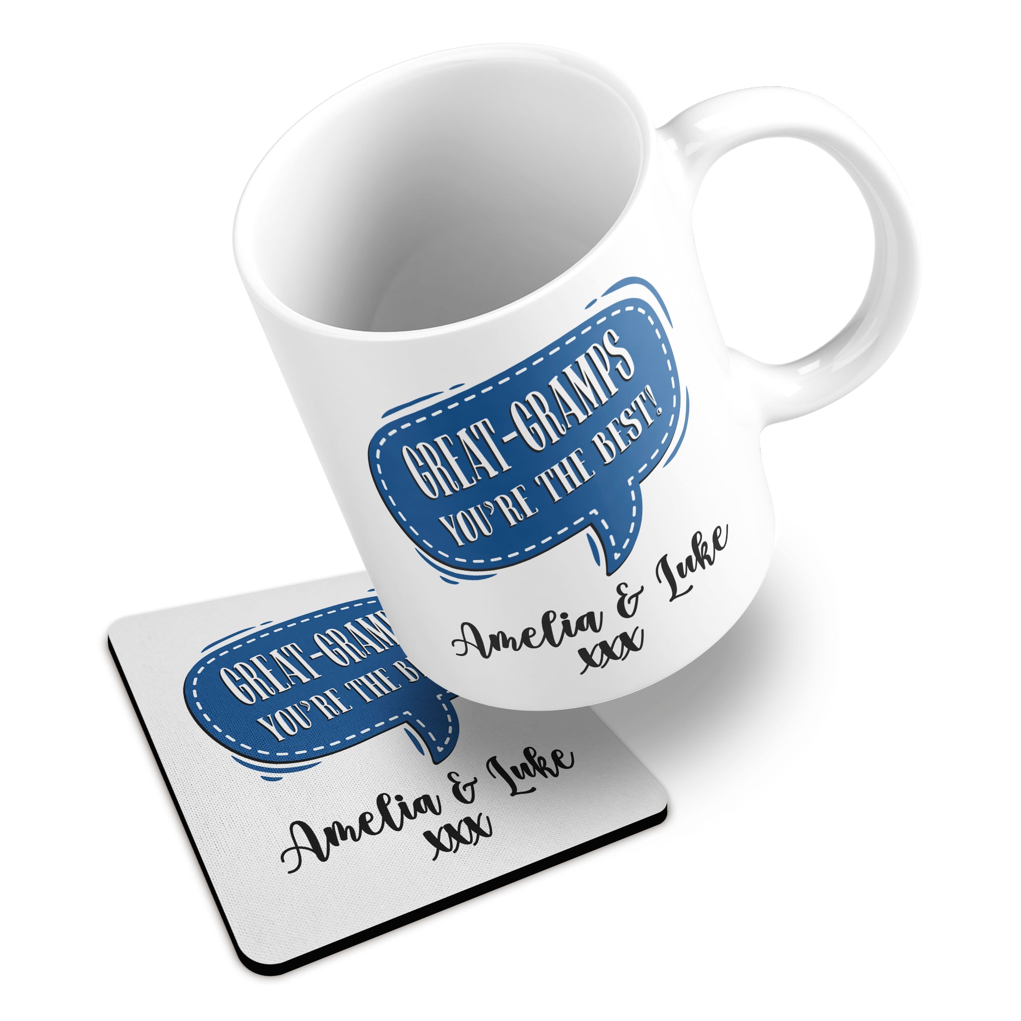 Personalised (Male Relation) You're The Best Ceramic Mug With Rubber Coaster
