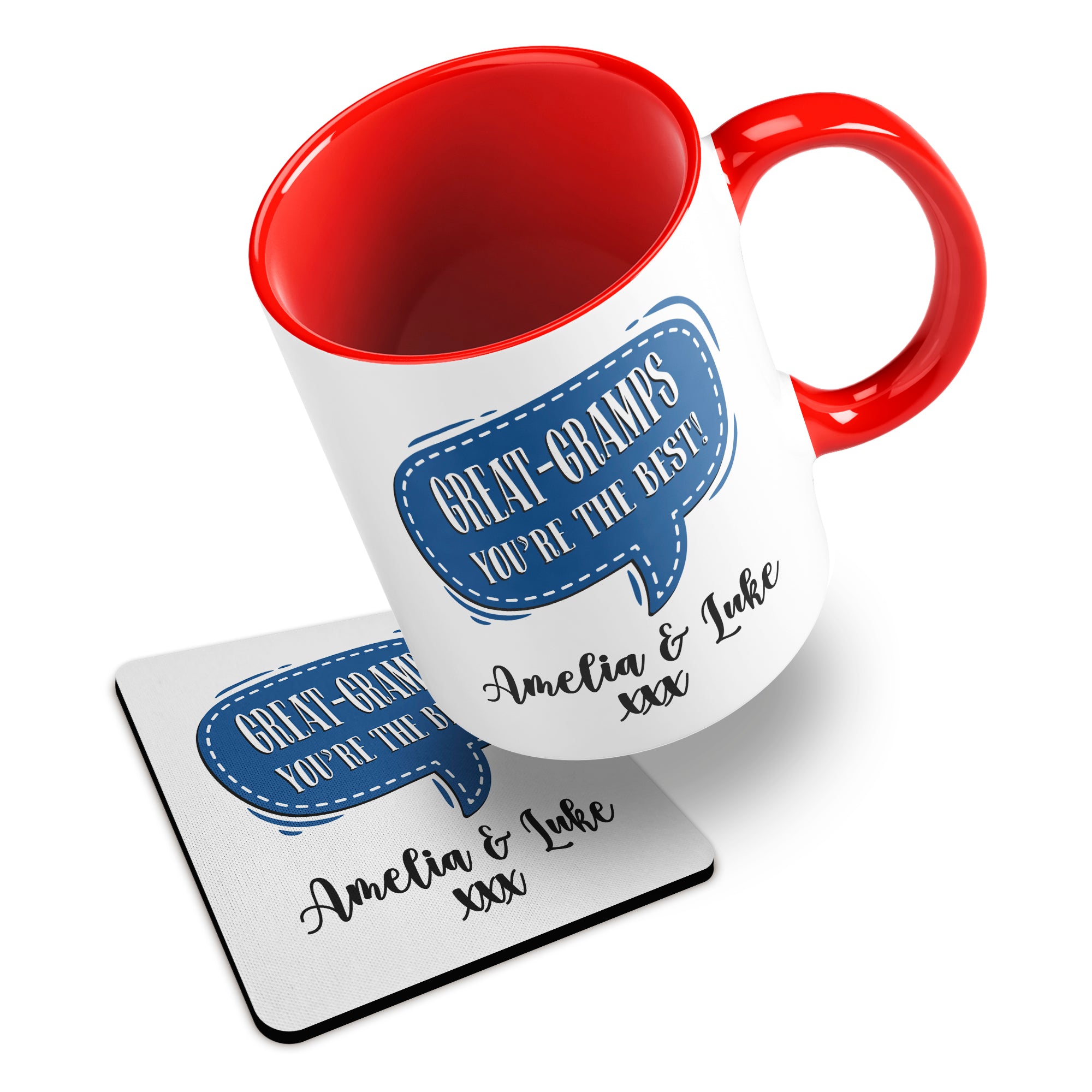 Personalised (Male Relation) You're The Best Ceramic Mug With Rubber Coaster