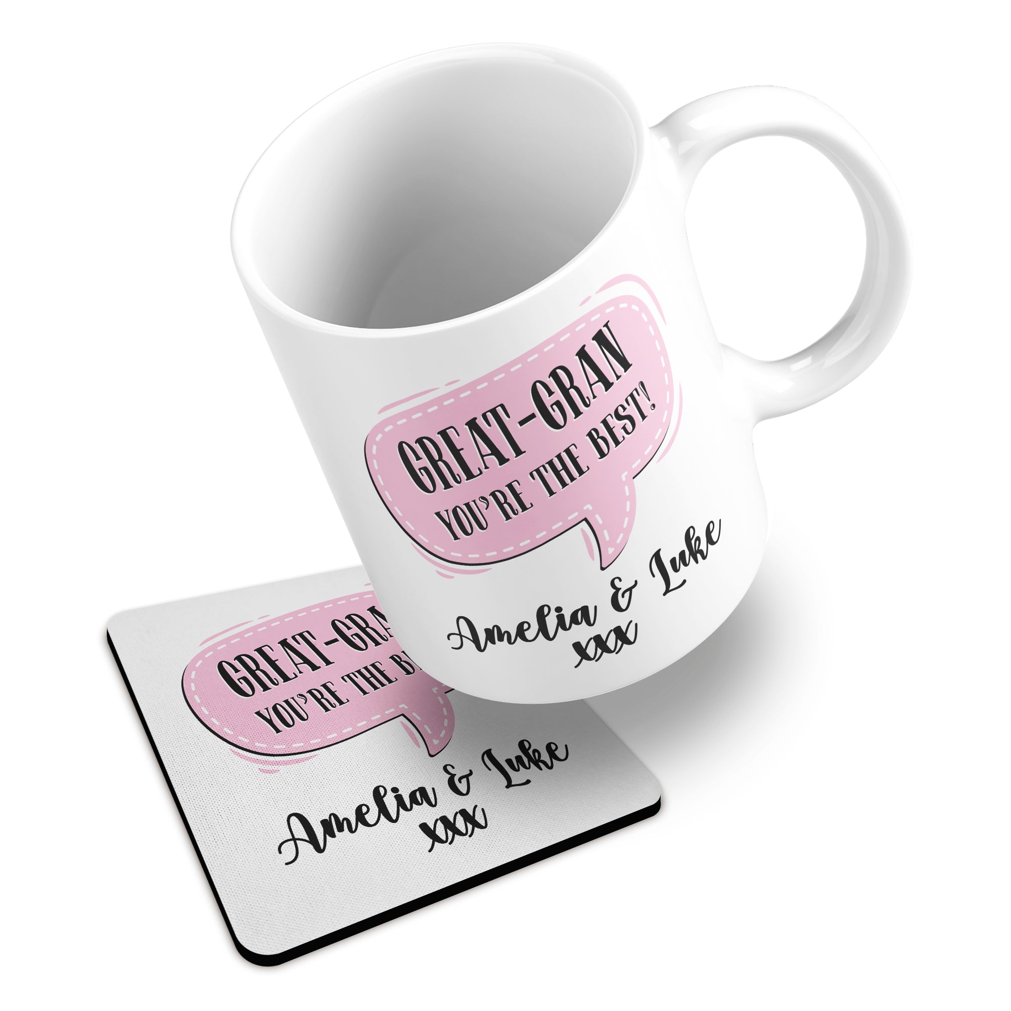 Personalised (Female Relation) You're The Best Ceramic Mug With Rubber Coaster
