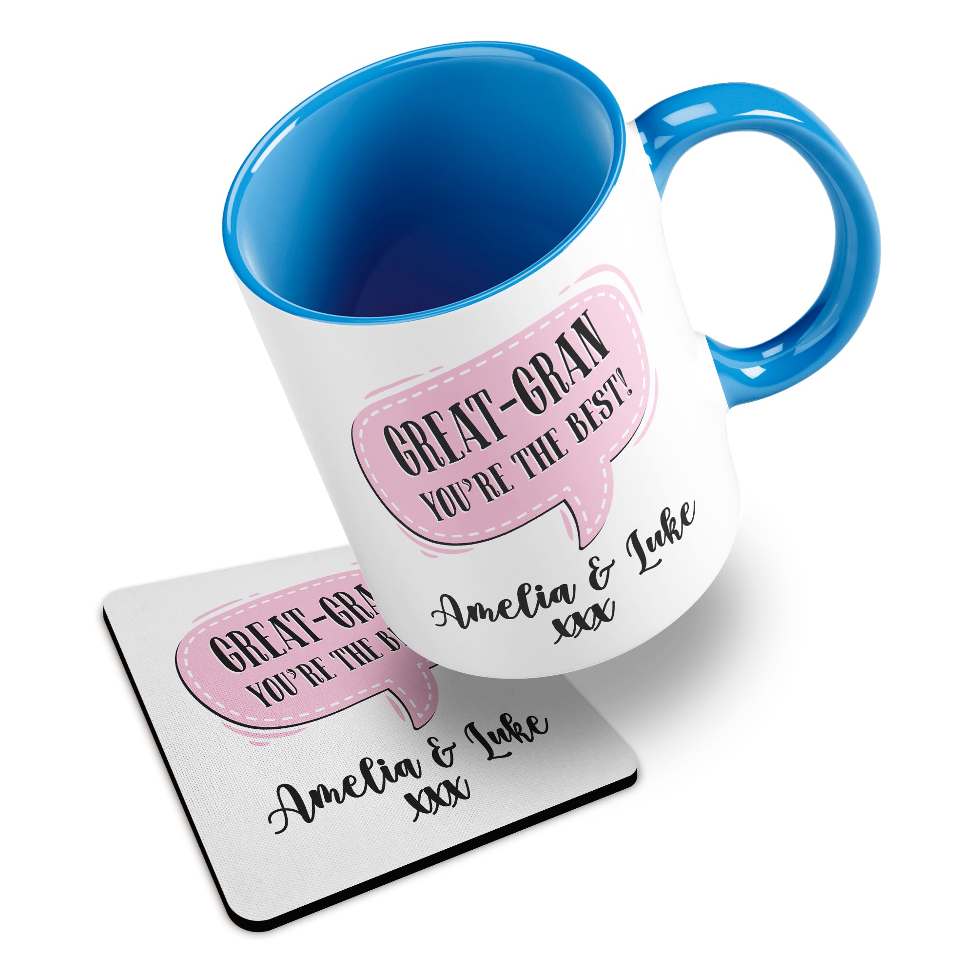 Personalised (Female Relation) You're The Best Ceramic Mug With Rubber Coaster