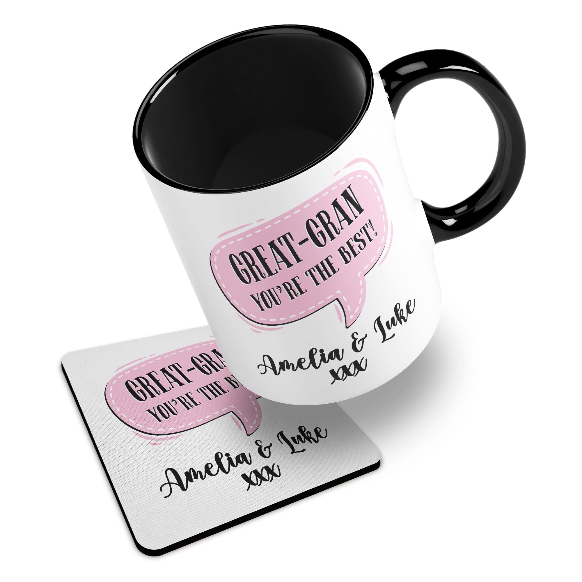 Personalised (Female Relation) You're The Best Ceramic Mug With Rubber Coaster