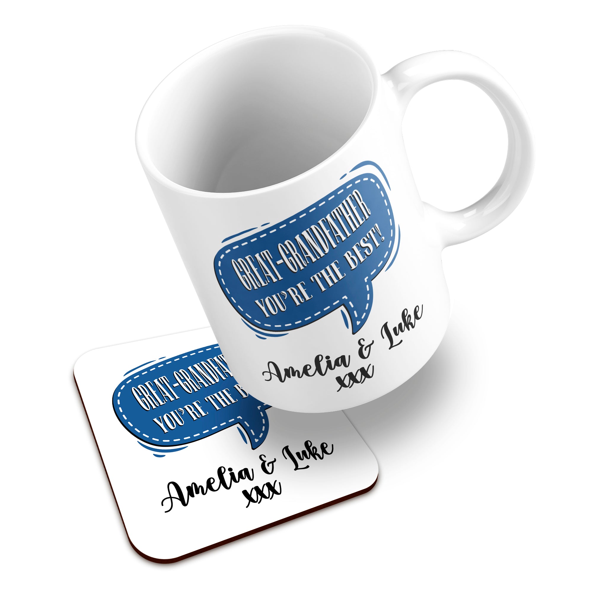Personalised (Male Relation) You're The Best Ceramic Mug With High-Gloss Coaster