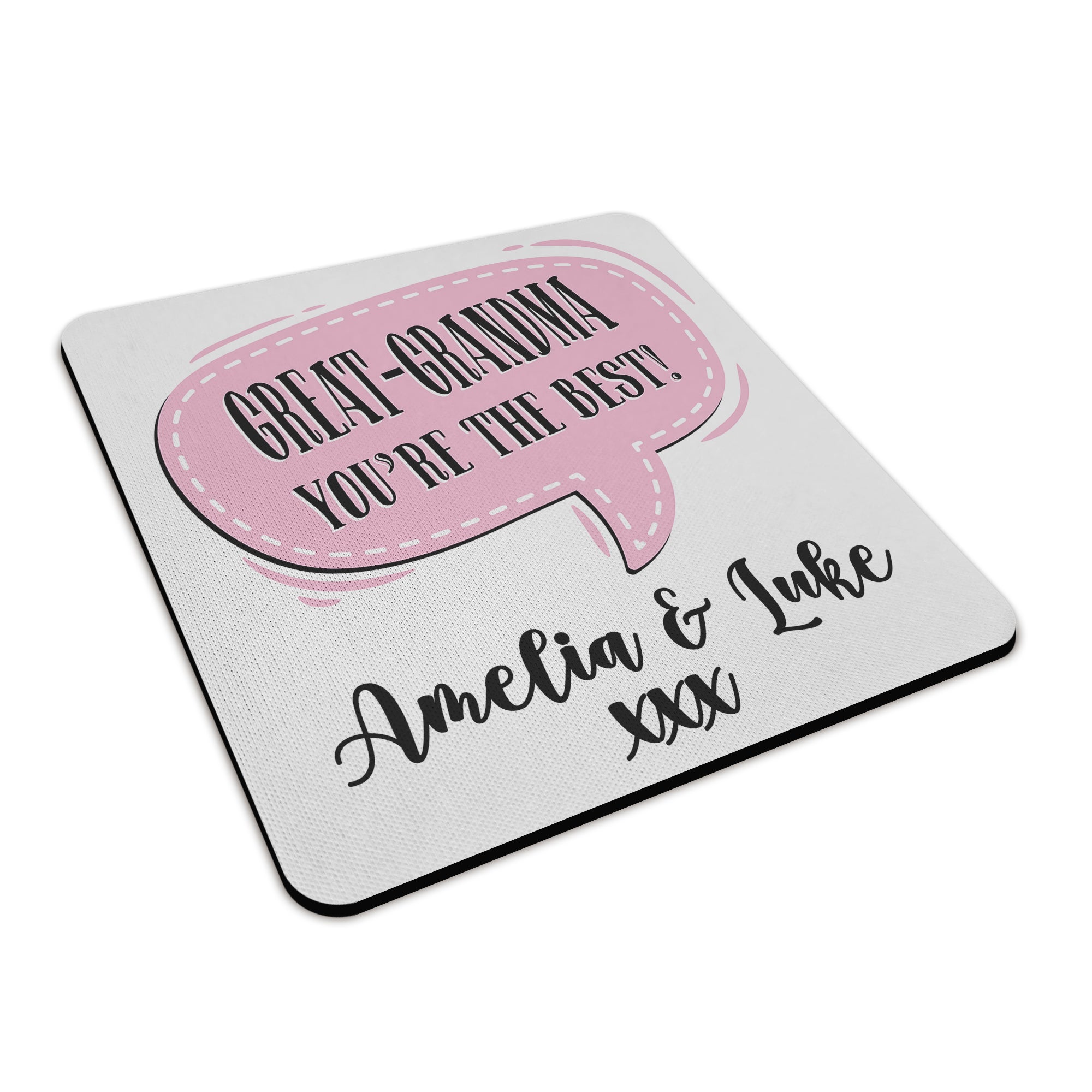 Personalised (Female Relation) You're The Best Square Fabric / Rubber Coaster