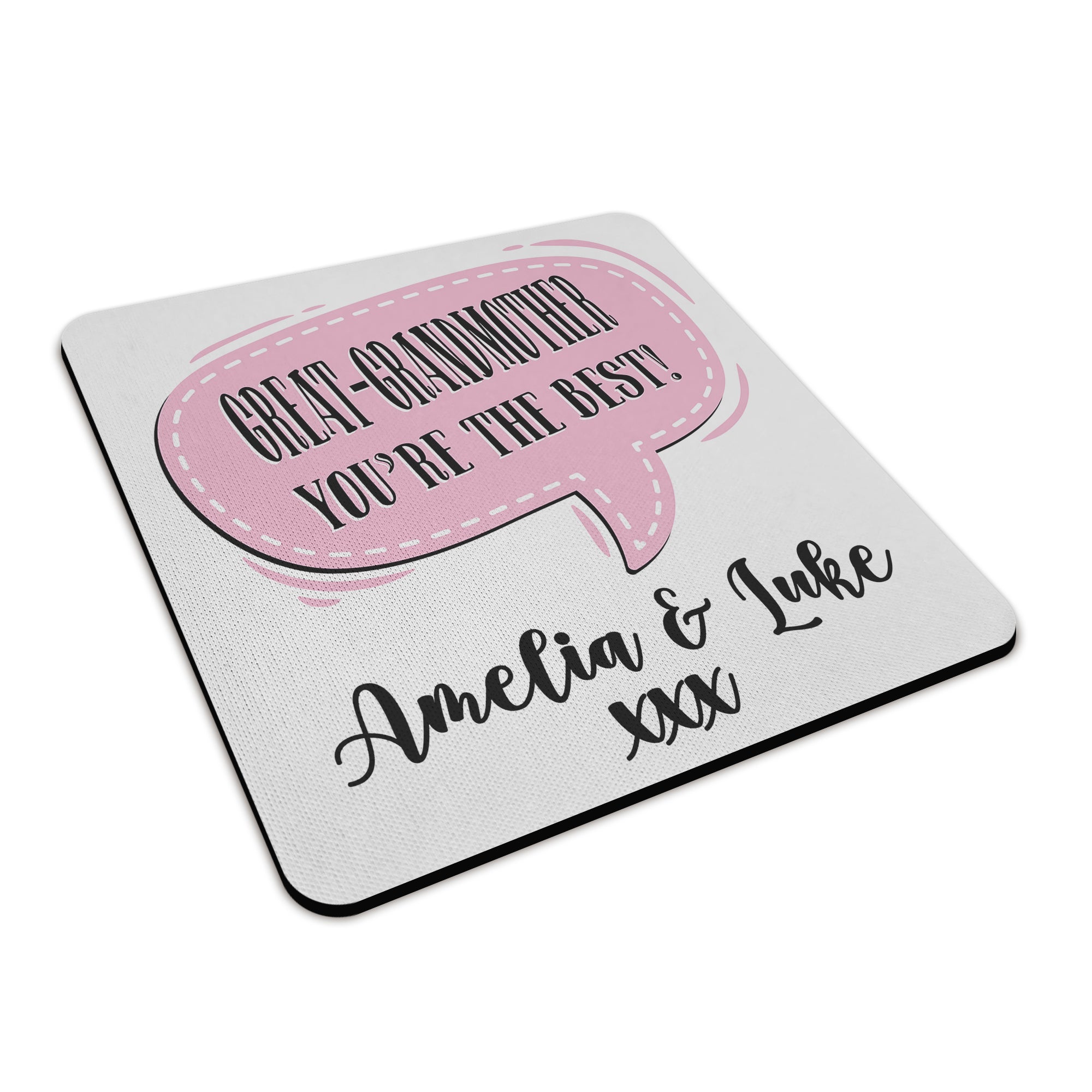 Personalised (Female Relation) You're The Best Square Fabric / Rubber Coaster