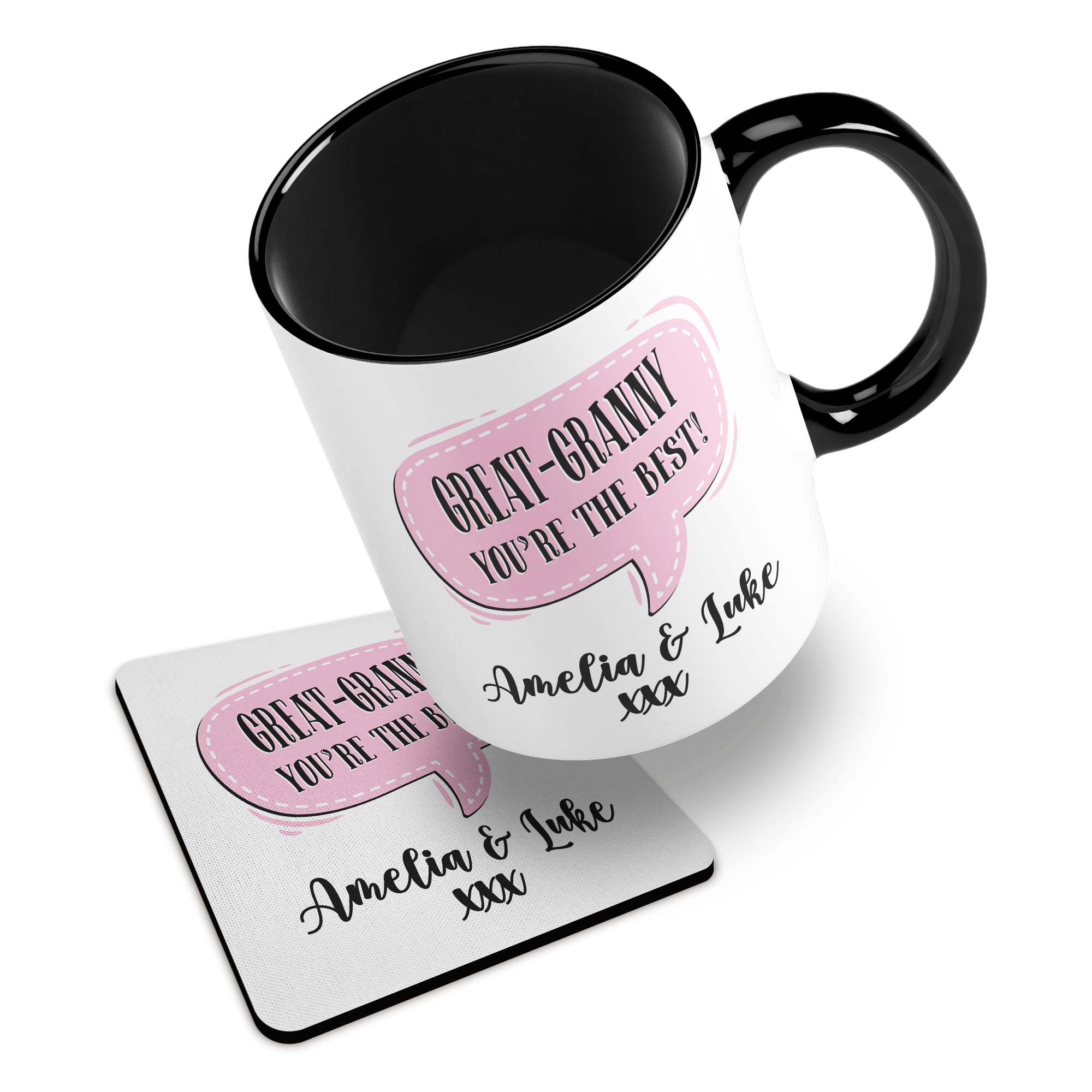 Personalised (Female Relation) You're The Best Ceramic Mug With Rubber Coaster