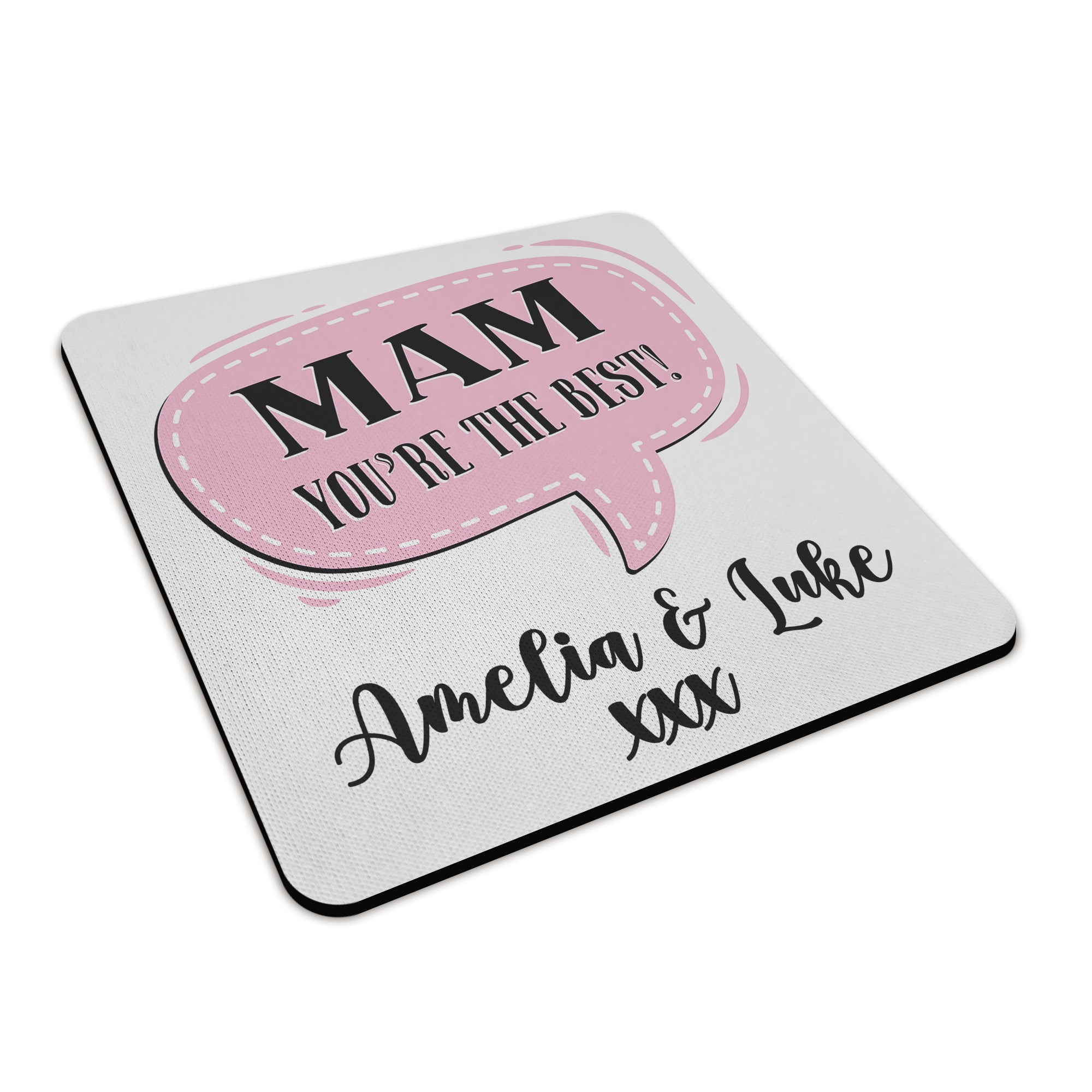 Personalised (Female Relation) You're The Best Square Fabric / Rubber Coaster