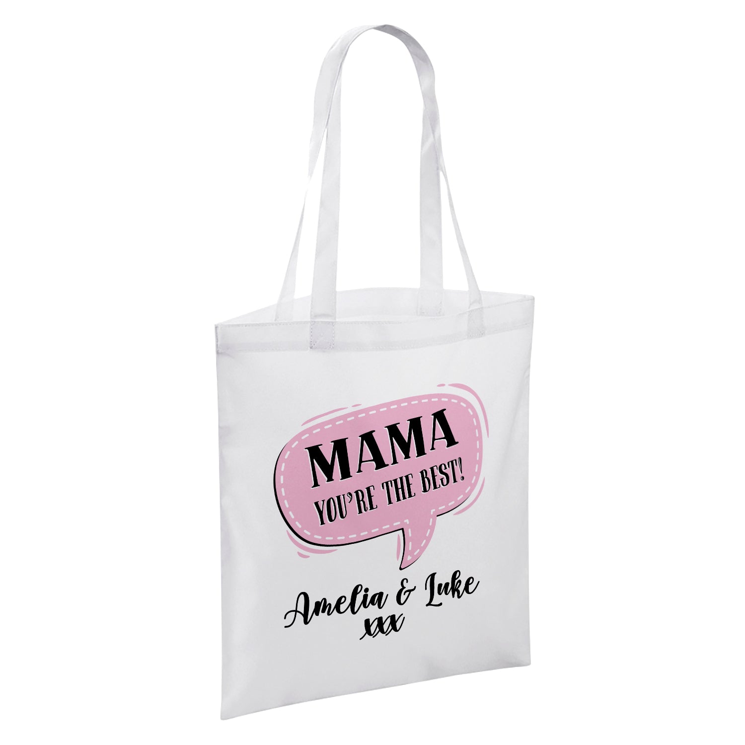 Personalised (Female Relation) You're The Best White Reusable Shopper Tote Bag