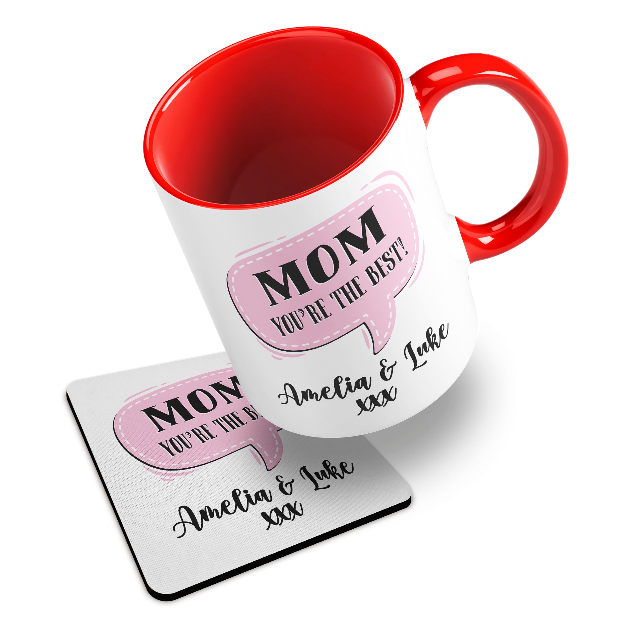 Personalised (Female Relation) You're The Best Ceramic Mug With Rubber Coaster