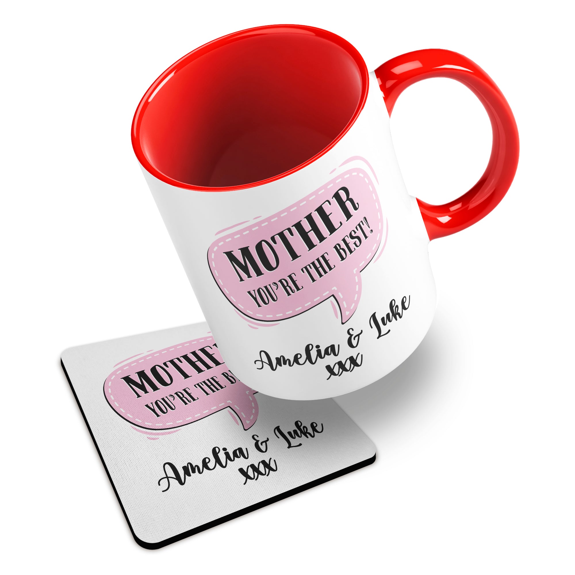 Personalised (Female Relation) You're The Best Ceramic Mug With Rubber Coaster