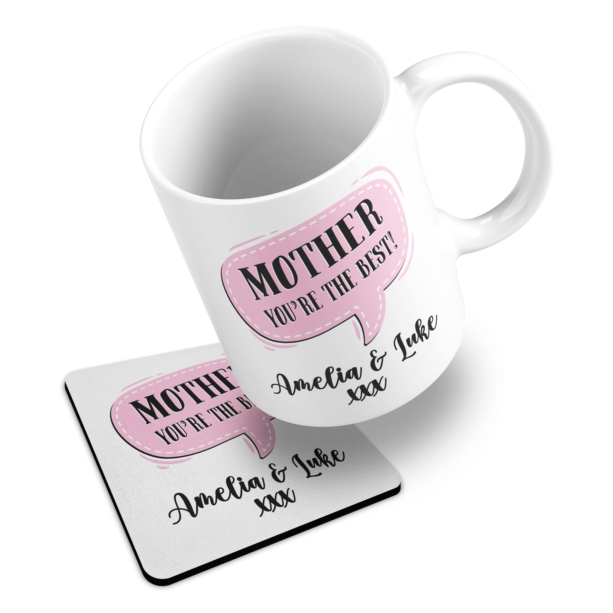 Personalised (Female Relation) You're The Best Ceramic Mug With Rubber Coaster