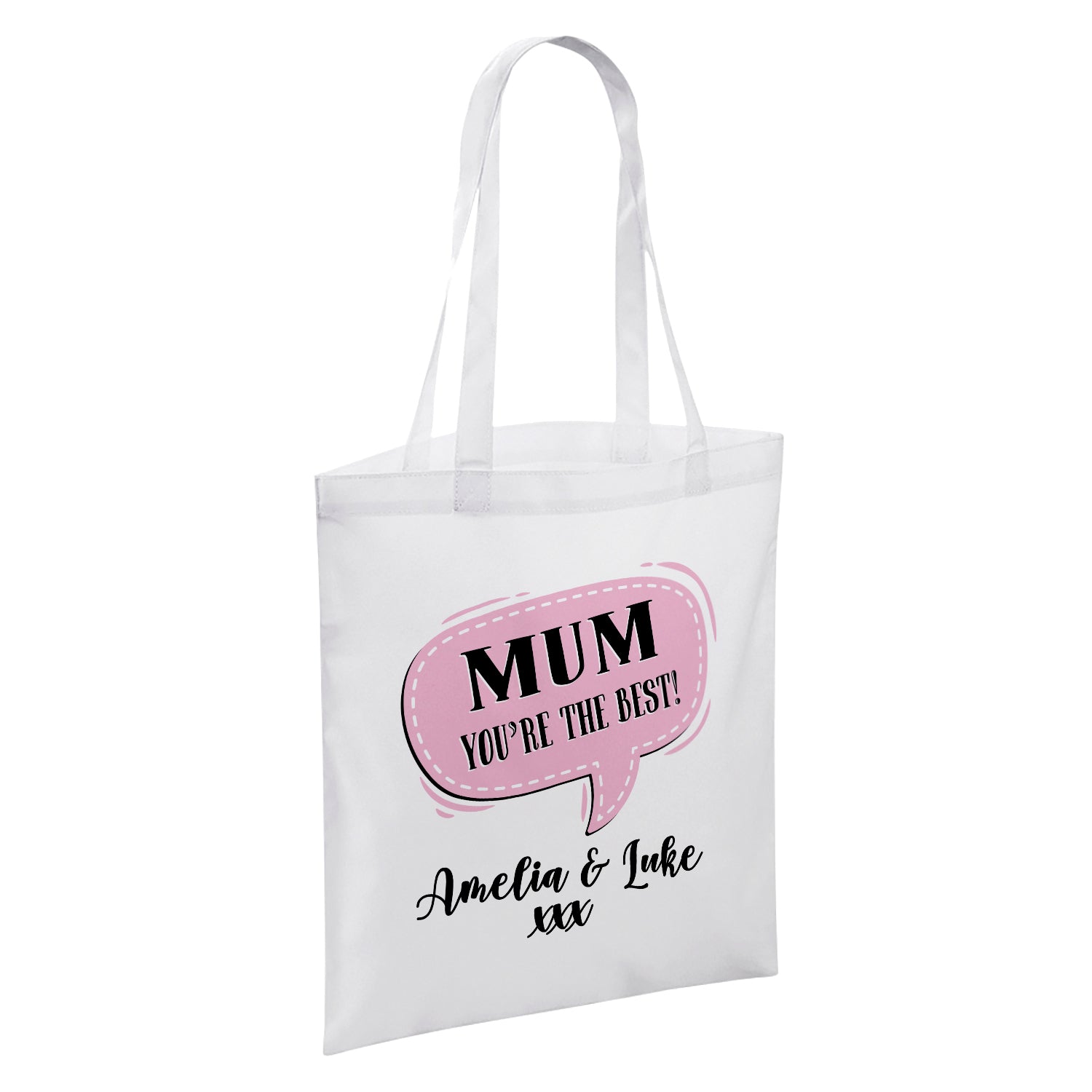 Personalised (Female Relation) You're The Best White Reusable Shopper Tote Bag