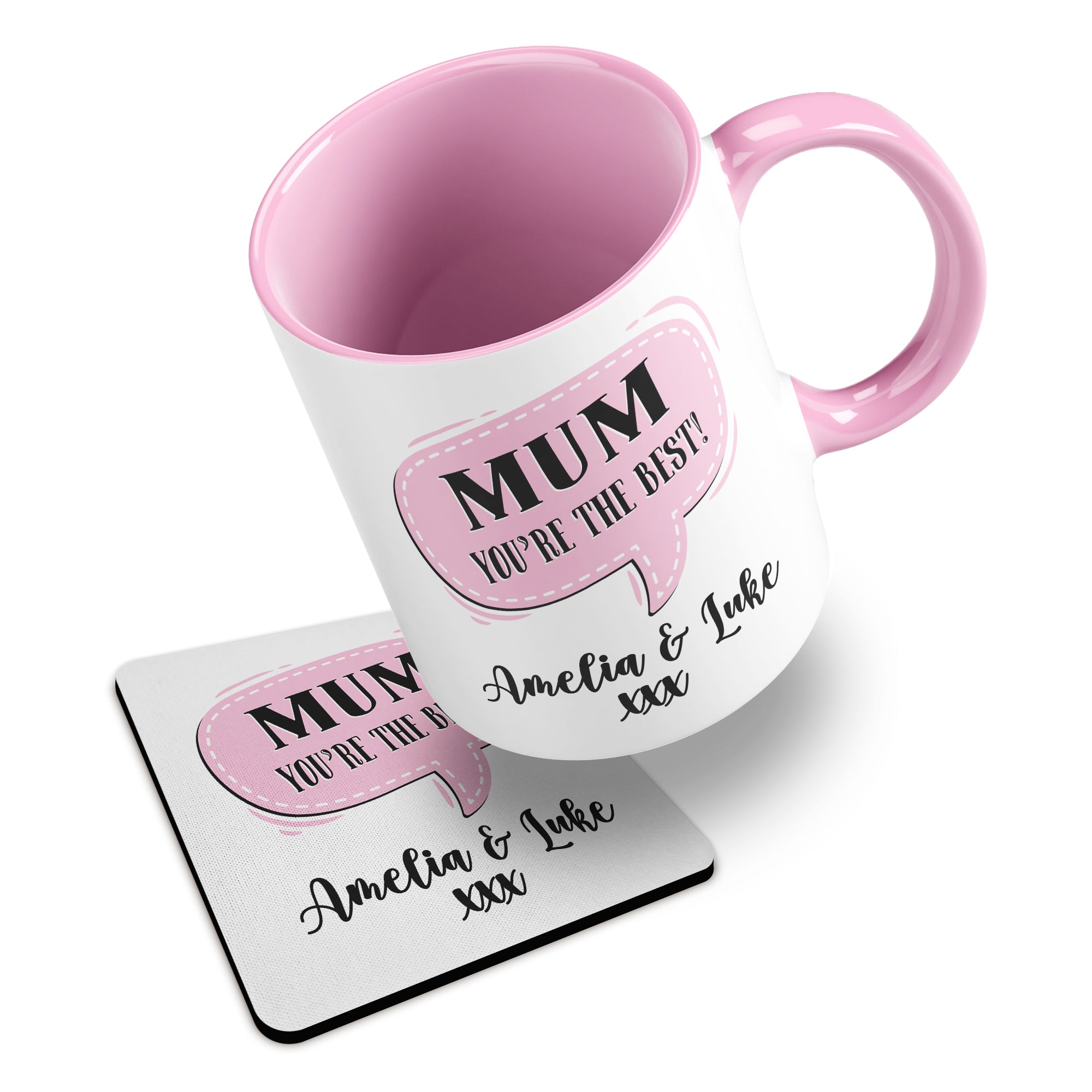 Personalised (Female Relation) You're The Best Ceramic Mug With Rubber Coaster