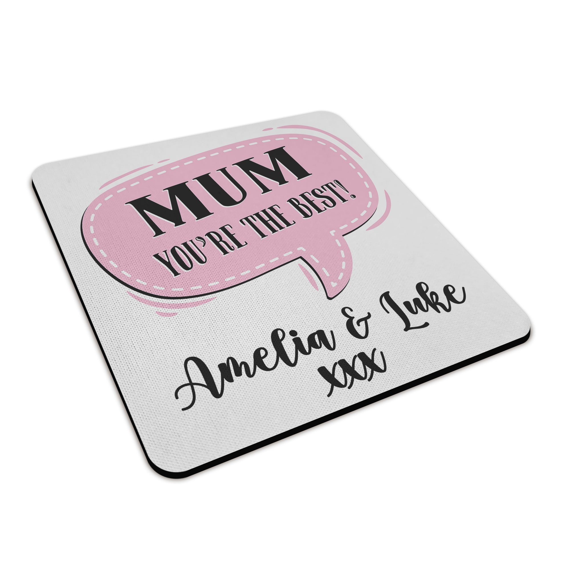 Personalised (Female Relation) You're The Best Square Fabric / Rubber Coaster
