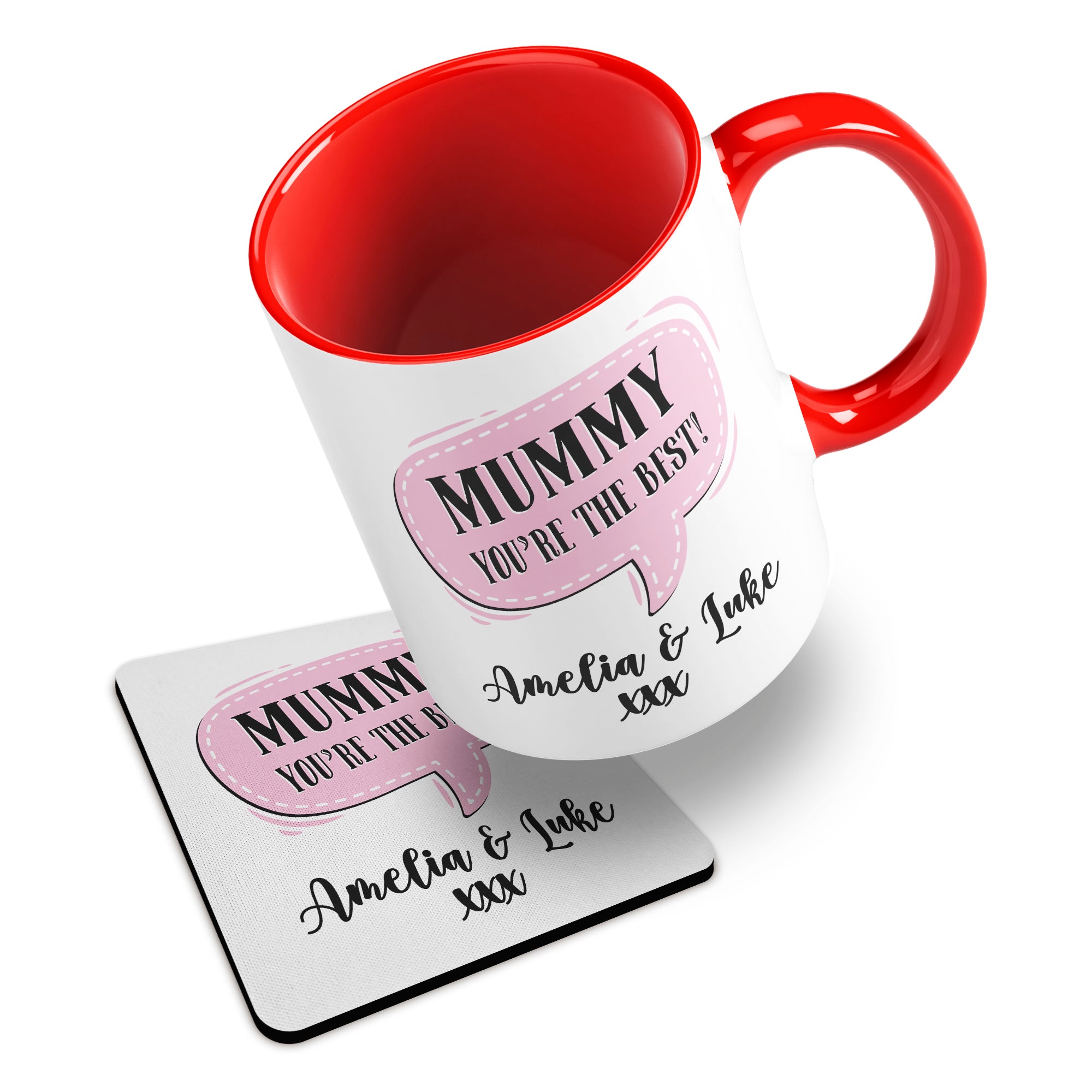 Personalised (Female Relation) You're The Best Ceramic Mug With Rubber Coaster